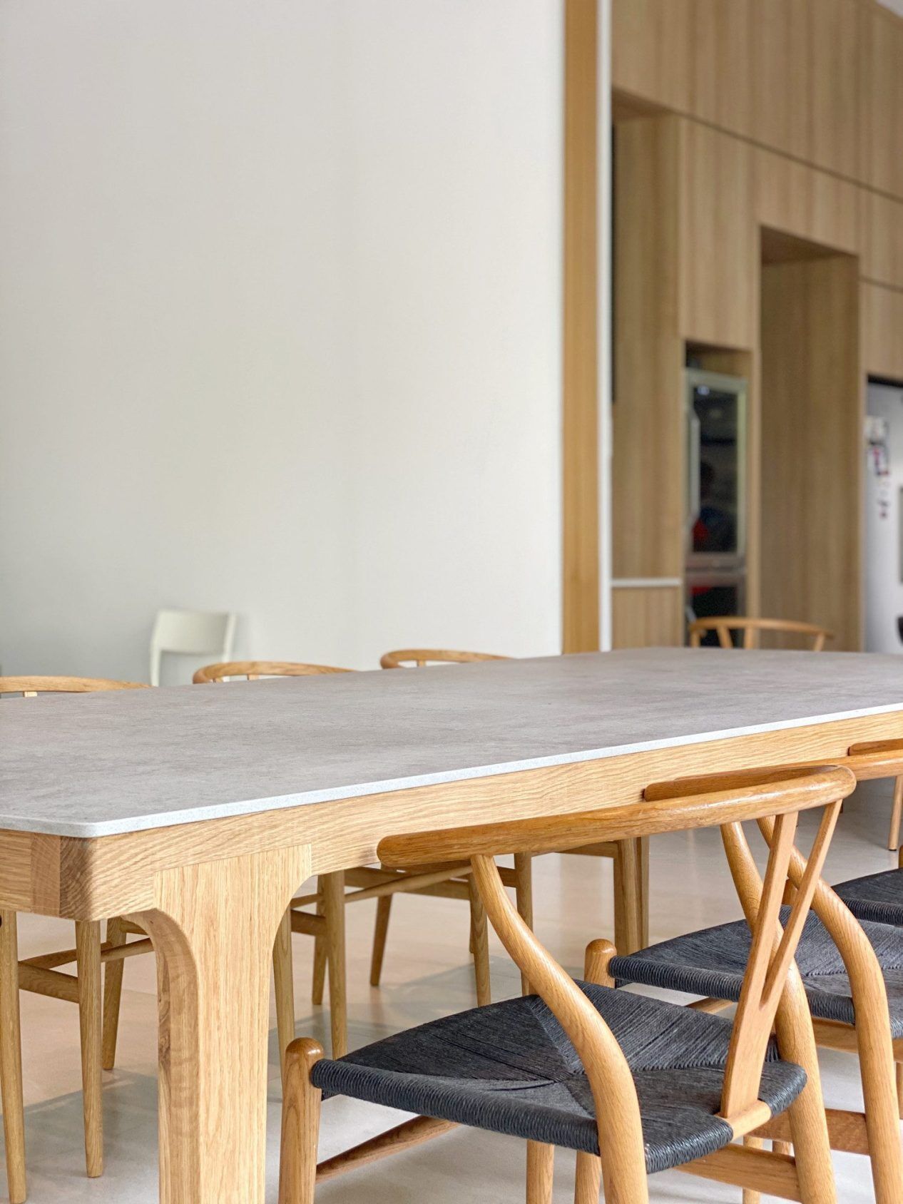 Kreta Porcelain tabletop detail with subtle texture and natural light