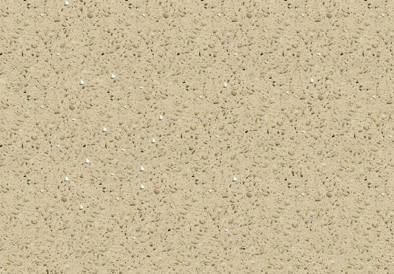 Beige Starlight Quartz slab close-up showing warm beige surface with fine shimmering flecks and speckled grain