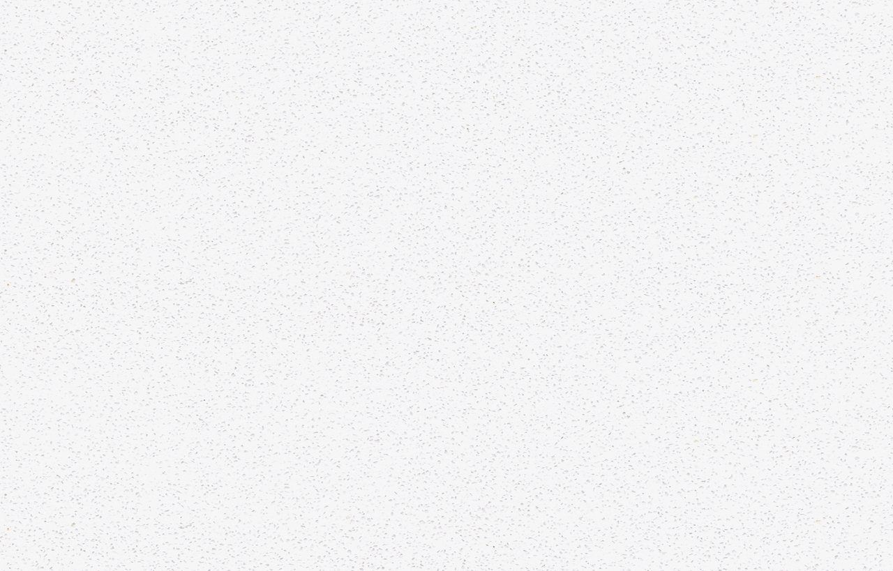 White Storm 14 Quartz slab close-up showing bright white surface with fine speckled grain and subtle texture