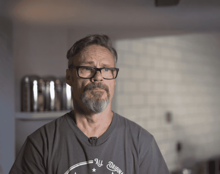 Carl customer testimonial portrait for Arabescato Quartz worktops